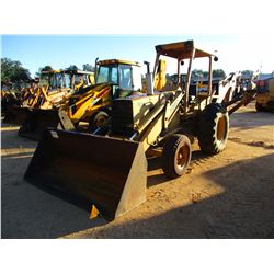 FORD 555 LOADER BACKHOE, VIN/SN:C709727 - BUCKET, CANOPY, METER READING 5,058 HOURS