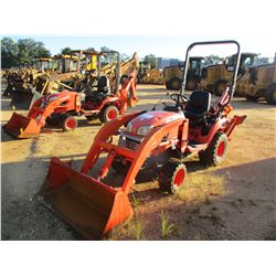 2012 KUBOTA BX25D LOADER BACKHOE, VIN/SN:63200 - 4X4, GP BUCKET, 10" HOE BUCKET, ROLL BAR, METER REA