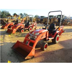 2012 KUBOTA BX25D LOADER BACKHOE, VIN/SN:64456 - 4X4, GP BUCKET, 12" HOE BUCKET, ROLL BAR, METER REA