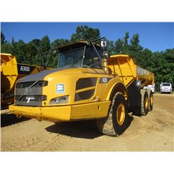 2012 VOLVO A25F ARTICULATED DUMP, VIN/SN:80076 - CAB, A/C, 23.5R25 TIRES, METER READING 6,612 HOURS,