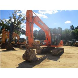 DOOSAN DX225LC HYDRAULIC EXCAVATOR, VIN/SN:6686 - 9'6" STICK, 36" BUCKET, THUMB, AUX HYD, CAB, A/C, 