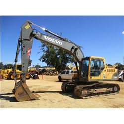 2006 VOLVO EC160BLC HYDRAULIC EXCAVATOR, VIN/SN:10995 - 10' STICK, 42" BUCKET, CAB, A/C, METER READI
