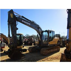 2012 VOLVO EC140CL HYDRAULIC EXCAVATOR, VIN/SN:110965 - 8' 2" STICK, AUX HYD, REAR CAMERA, CAB, A/C,