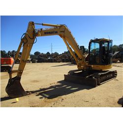 2008 KOMATSU PC88MR-8 HYDRAULIC EXCAVATOR, VIN/SN:5158 - 7' STICK, 18" BUCKET, AUX HYD, BLADE, RUBBE