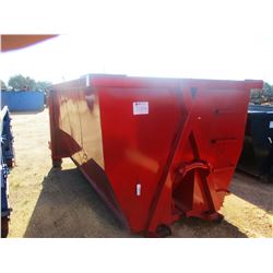 17 YARD ROLL OFF CONTAINER, 36" LIFTBAR AND CABLE HOOK, (B7)