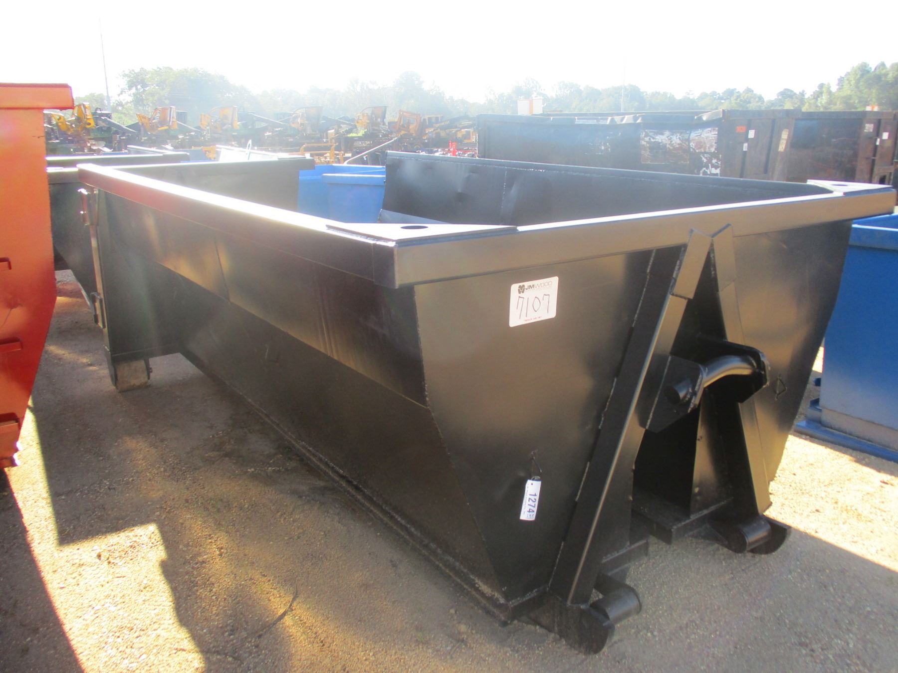 12 YARD ROLL OFF CONTAINERS, 36" LIFT BAR AND CABLE HOOK, (B7)