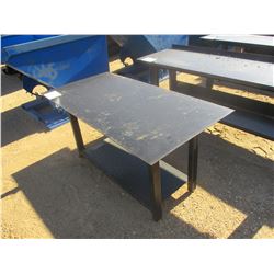 29.5" X 60" STEEL WORK BENCH W/SHELF, (B7)