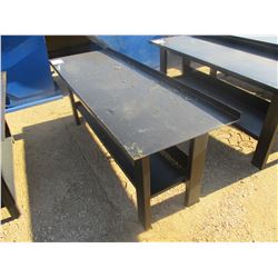29.5" X 90" STELL WORK BENCH W/SHELF, (B7)