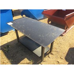 29.5" X 60" STEEL WORK BENCH W/SHELF, (B7)