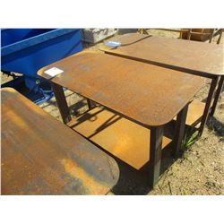 30" X 57" STEEL WELDING TABLE W/SHELF, (B7)