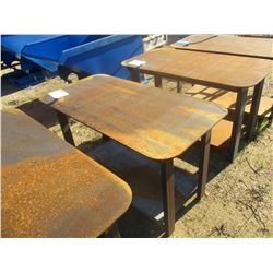 30" X 57" STEEL WELDING TABLE W/SHELF, (B7)