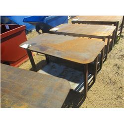 30" X 57" STEEL WELDING TABLE W/SHELF, (B7)