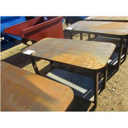 30" X 57" STEEL WELDING TABLE W/SHELF, (B7)