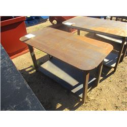 30" X 57" STEEL WELDING TABLE W/SHELF, (B7)