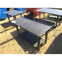 29" X 60" STEEL TABLE W/SHELF (B7)