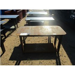 29" X 58" STEEL TABLE W/SHELF (B7)