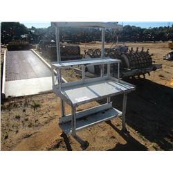 METAL WORK TABLE, (B9)