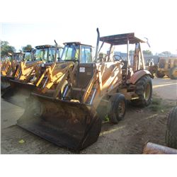 CASE 580 SUPER K LOADER BACKHOE, VIN/SN:JJ0183552 - E-STICK, BUCKET, CANOPY, METER READING 3,156 HOU