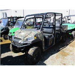 POLARIS RANGER 900 UTV, VIN/SN:4XARUZ87XFT365964 - 4X4, CREW CAB, WINCH, CANOPY, DUMP BED, METER REA