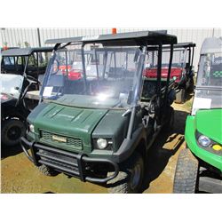 2015 KAWASAKI 4010 ATV, VIN/SN:JK1AFCR15FB524123 - 4X4, GAS ENGINE, WINDSHIELD, DUMP BED, METER READ