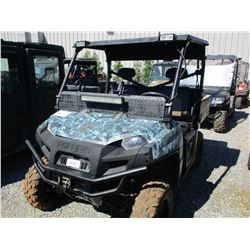 2010 POLARIS RANGER XP UTV, VIN/SN:4XATH76A0A4902888 - 4X4, DUMP BED, LIGHT BAR, CANOPY, METER READI