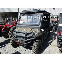 2013 POLARIS RANGER 800 UTV, VIN/SN:4XAWH7EA6D2709563 - 4X4, WINCH, CANOPY, CREW CAB, METER READING 