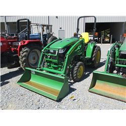 2015 JOHN DEERE 3033R FARM TRACTOR, VIN/SN:213542 - MFWD, JOHN DEERE H165 LOADER ATTACH, BUCKET, ROL