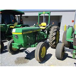JOHN DEERE 2240 FARM TRACTOR, VIN/SN:267467 - ROLL BAR, ONE REMOTE, 16.9-28 TIRES