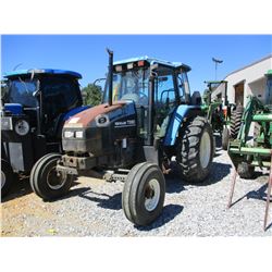 NEW HOLLAND TS90 FARM TRACTOR, - 3 REMOTES, CAB, A/C, 18.4-30 TIRES, METER READING 2,735 HOURS (COUN