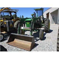 JOHN DEERE 4010 FARM TRACTOR, VIN/SN:21T25301 - 1 REMOTE, CANOPY, FRONT LOADER BUCKET, 18.4-34 TIRES