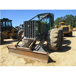 2015 JOHN DEERE 648H SKIDDER, VIN/SN:664615 - DUAL ARCH, WINCH, CAB, A/C, 30.5L-32 TIRES, METER READ