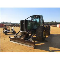 2010 JOHN DEERE 648H SKIDDER, VIN/SN:628021 - DUAL ARCH, WINCH, CAB, A/C, 30.5L-32 TIRES, METER READ