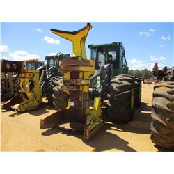2015 JOHN DEERE 843L FELLER BUNCHER, VIN/SN:669414 - JOHN DEERE FD22B SAW HEAD, A/C, 30.5L-32 TIRES,