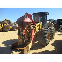 2010 CAT 553 FELLER BUNCHER, VIN/SN:HA19802 - PRENTICE SH-50 SAWHEAD, CAB, A/C, 28L-26 TIRES, METER 