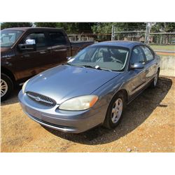 2000 FORD TAURUS VIN/SN:1FAFP53U9YG285193 - GAS ENGINE, A/T, ODOMETER READING 112,524 MILES (COUNTY 