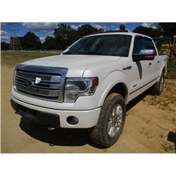 2013 FORD F150 PLATNUM PICKUP, VIN/SN:1FTFW1ET8DFA85576 - 4X4, CREW CAB, ECO BOOST GAS ENGINE, A/T, 