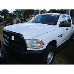 2014 DODGE RAM 2500 HD PICK UP, VIN/SN:3C6TR5CT5EG318731 - 4X4, CREW CAB, V8 GAS ENGINE, A/T, ODOMET