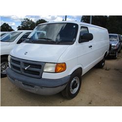 2001 DODGE RAM 3500 VAN, VIN/SN:2B7KB3141K537818 - GAS ENGINE, A/T