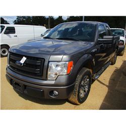 2013 FORD F150 STX PICKUP, VIN/SN:1FTFX1CF3DFB44589 - EXTENDED CAB, V8 GAS ENGINE, A/T, ODOMETER REA