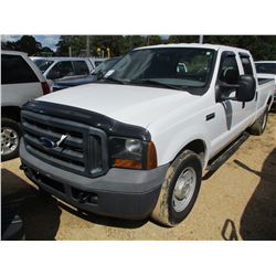 2006 FORD F350 PICKUP TRUCK, VIN/SN:1FTSW30546EC74172 - CREW CAB, V8 GAS, A/T, ODOMETER READING 130,