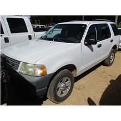2003 FORD EXPLORER SUV, VIN/SN:1FMZU6ZK13UB51662 - GAS ENGINE, A/T, ODOMETER READING 133,405 MILES (