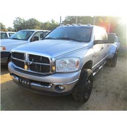 2007 DODGE RAM 3500 DUALLY, VIN/SN:3D7MX49A67G852963 - 4X4, S/A, CREW CAB, CUMMINS TURBO DIESEL ENGI