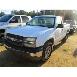 2005 CHEVROLET 1500 PICKUP, VIN/SN:1GCEK14V65Z279212 - 4X4, GAS ENGINE, A/T, ODOMETER READING 207,73