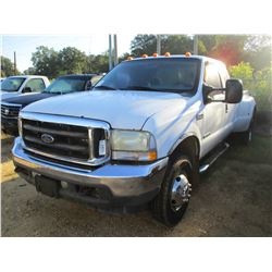2002 FORD F350 DUALLY PICK UP, VIN/SN:1FTWX33F12EB03800 - 4X4, EXT CAB, POWER STROKE DIESEL ENGINE, 