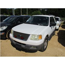 2005 FORD EXPEDITION XLT SUV, VIN/SN:1FMPU16585LA90219 - V8 GAS ENGINE, A/T, ODOMETER READING 145,20