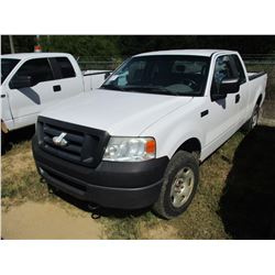 2007 FORD F150 PICK UP, VIN/SN:1FTPX14V57FA48980 - 4X4, EXTENDED CAB, V8 GAS ENGINE, A/T, ODOMETER R