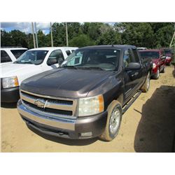 2007 CHEVROLET SILVARADO PICKUP, VIN/SN:1GCEK19087Z550044 - 4X4, EXT CAB, V8 GAS ENGINE, A/T, ODOMET
