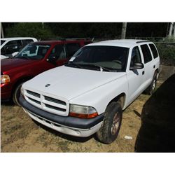 2001 DODGE DAKOTA VIN/SN:1B4HS28N71F600017 - 4X4, GAS ENGINE, A/T, ODOMETER READING 149,509 MILES (C
