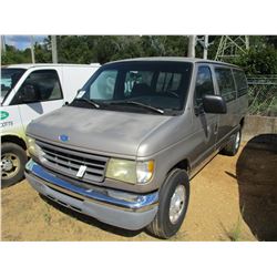1995 FORD CLUB WAGON VAN, VIN/SN:1FBHE31H9SHB48778 - GAS ENGINE, A/T, 10 PASSENGER, ODOMETER READING