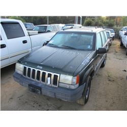 1996 JEEP CHEROKEE SUV, VIN/SN:1J4GZ5855TC169158 - GAS ENGINE, A/T, ODOMETER READING 152,117 MILES